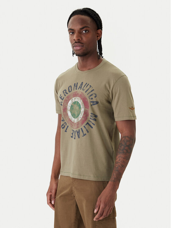 Aeronautica Militare Aeronautica Militare T-Shirt 261TS2538UJ00727 Zielony Regular Fit