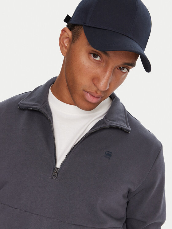 G-Star Raw G-Star Raw Суитшърт Nifous Half Zip D26305-D566 Тъмносин Regular Fit