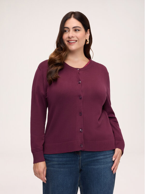Fiorella Rubino Fiorella Rubino Kardigan M279L008561N036 Bordowy Regular Fit
