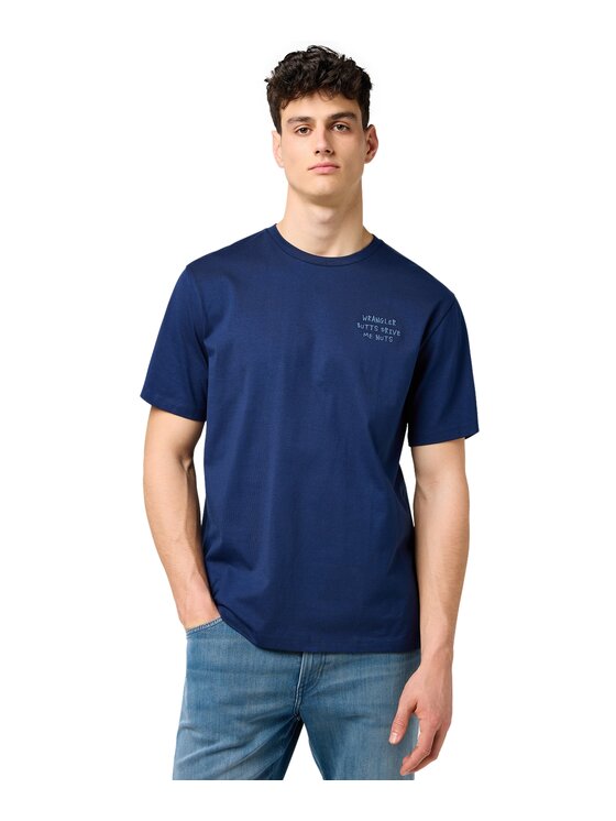 Wrangler Wrangler T-Shirt 112371488 Granatowy Regular Fit