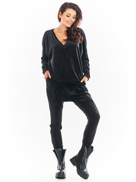 Awama Awama Dámske nohavice A377 Čierna Basic Fit