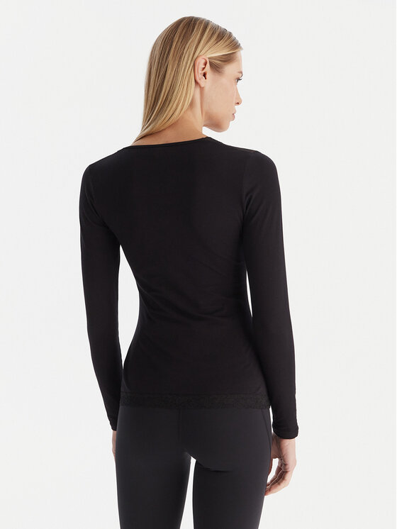 Ysabel Mora Ysabel Mora Пижамна блуза 19479 Черен Slim Fit