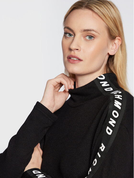 John Richmond John Richmond Трикотажна сукня UWA22087VE Чорний Regular Fit