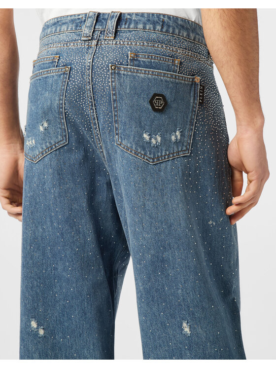 PHILIPP PLEIN PHILIPP PLEIN Jeansy 25429 Niebieski Loose Fit