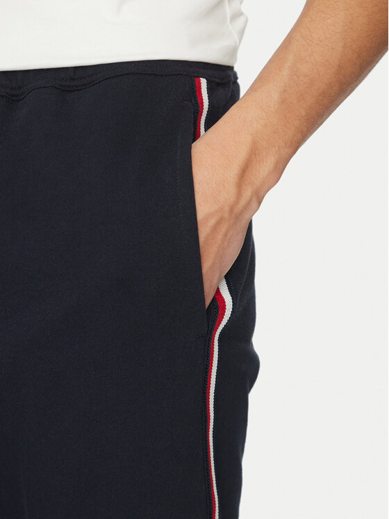 Tommy Hilfiger Tommy Hilfiger Szorty materiałowe Global Stripe MW0MW39255 Granatowy Regular Fit