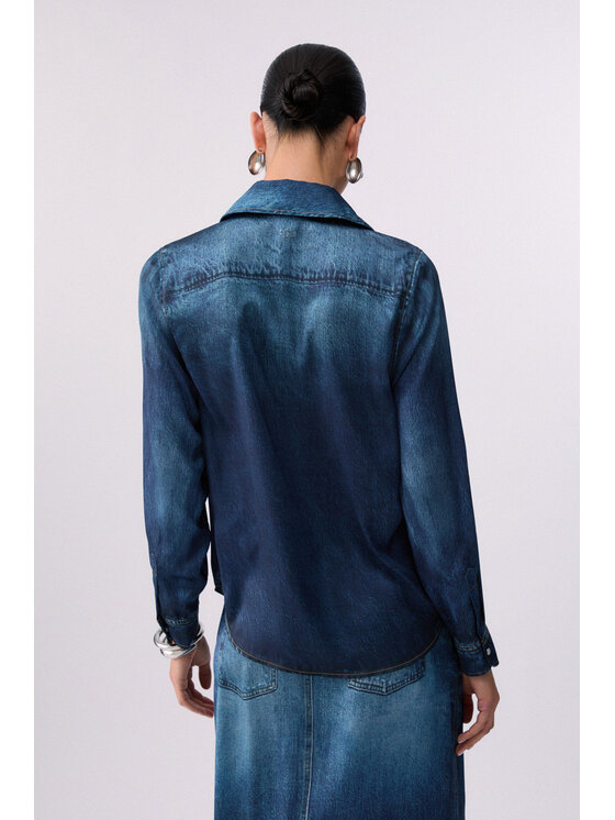 Liu Jo Liu Jo camicia di jeans UA6239T376A79042 Celeste Regular Fit