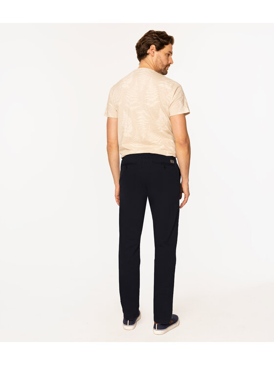 Lee Cooper Lee Cooper Spodnie materiałowe TEMS 4027 Czarny Regular Fit