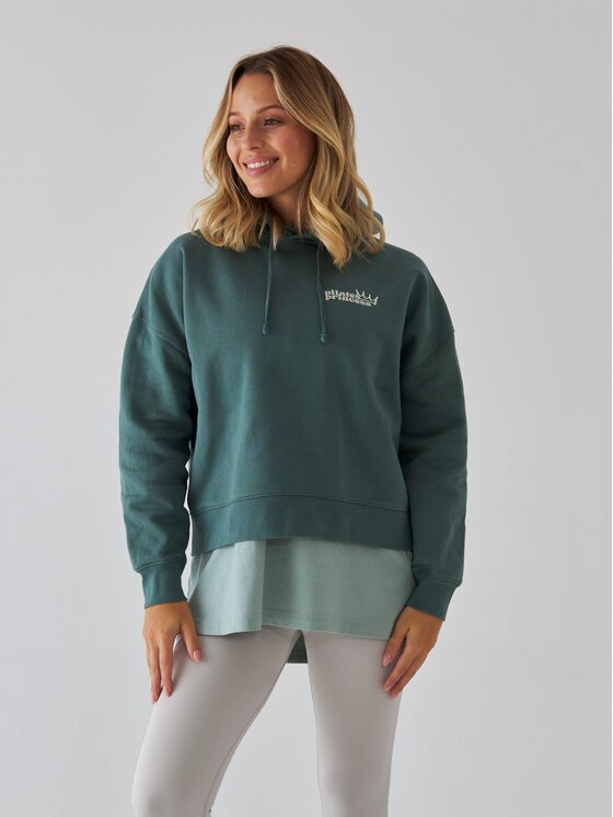 BeShaped BeShaped Bluza Pilates Princess Zielony Oversize