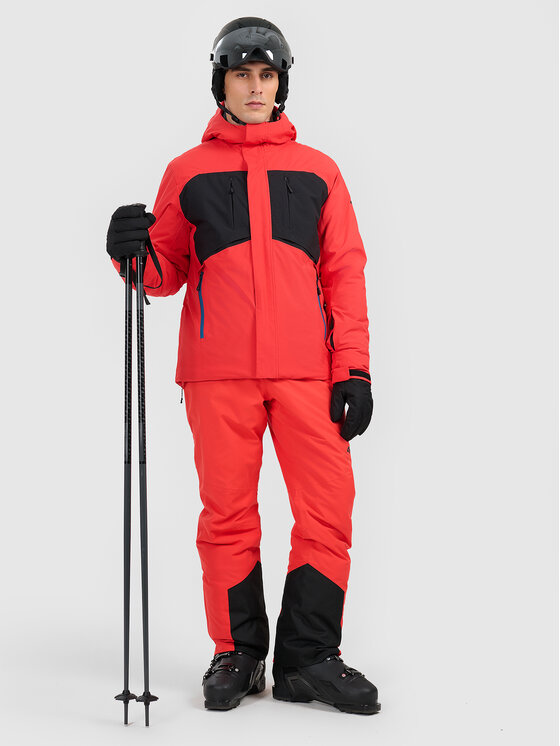 4F 4F Kurtka narciarska SKIWEAR Czerwony Regular Fit