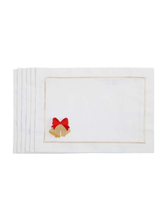 Roseberry Home Roseberry Home Podkładka na stół Jingle Bells Panama Biały