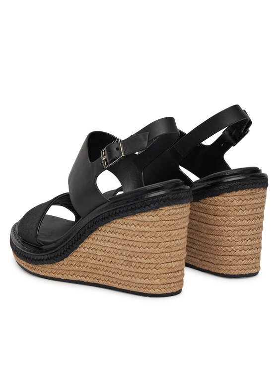 Calvin Klein Calvin Klein Espadrile Wedge Sandal 70 - Jacq HW0HW02386 Negru