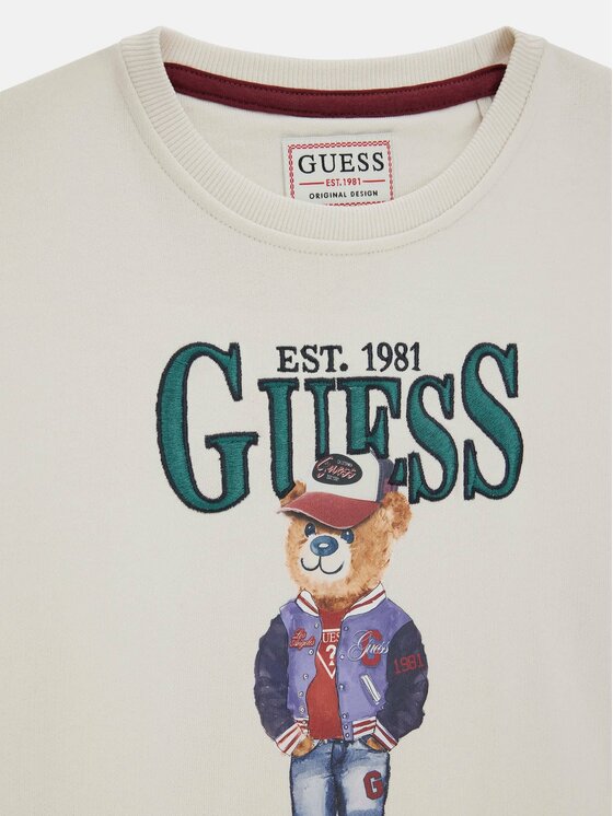 Guess Kids Guess Kids Bluza 178371 Beżowy Classic Fit