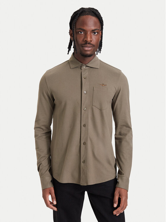 Aeronautica Militare Aeronautica Militare Πουκάμισο 262CA1313UP00408 Χακί Regular Fit