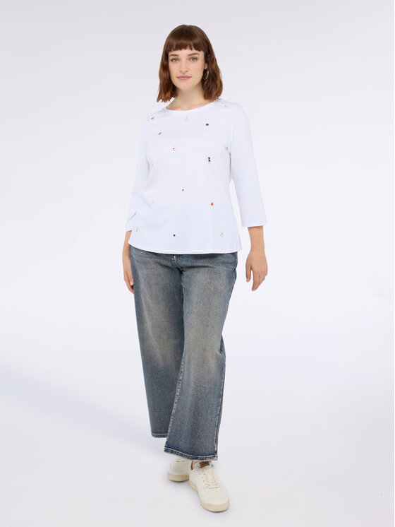 Fiorella Rubino Fiorella Rubino Jeansy P446T005124N024 Niebieski Cropp Fit