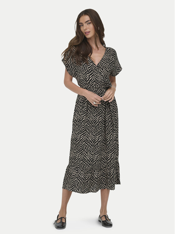 ONLY ONLY Φόρεμα καθημερινό Zilla Adele 15357778 Μαύρο Regular Fit