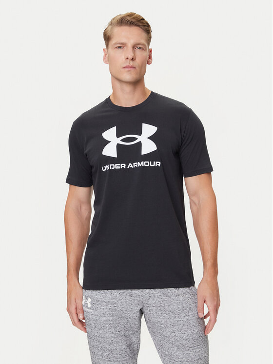 Under Armour Under Armour T-krekls Ua Sportstyle Logo Update Ss 1382911-001 Melns Loose Fit