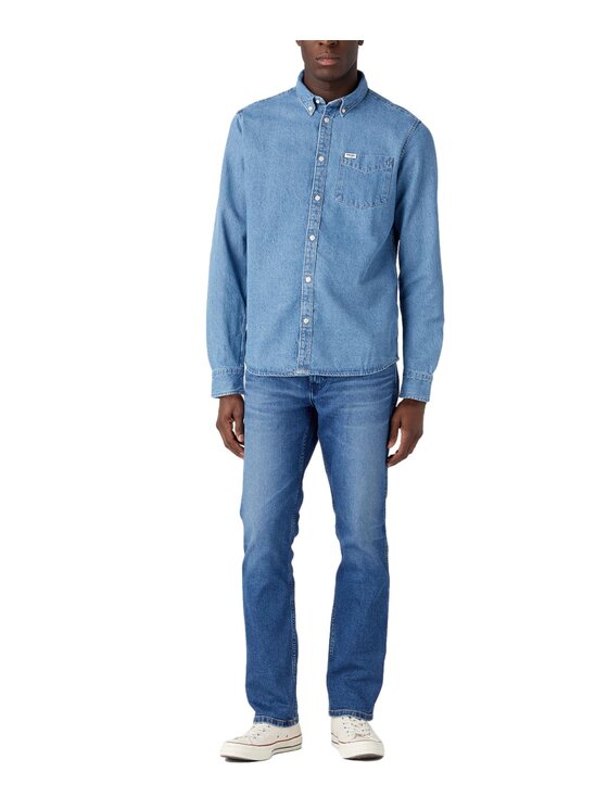 Wrangler Wrangler Jeansy GREENSBORO Niebieski Straight Fit