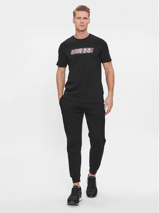 Guess Guess Tricou Nikolas Z4RI10 I3Z14 Negru Regular Fit
