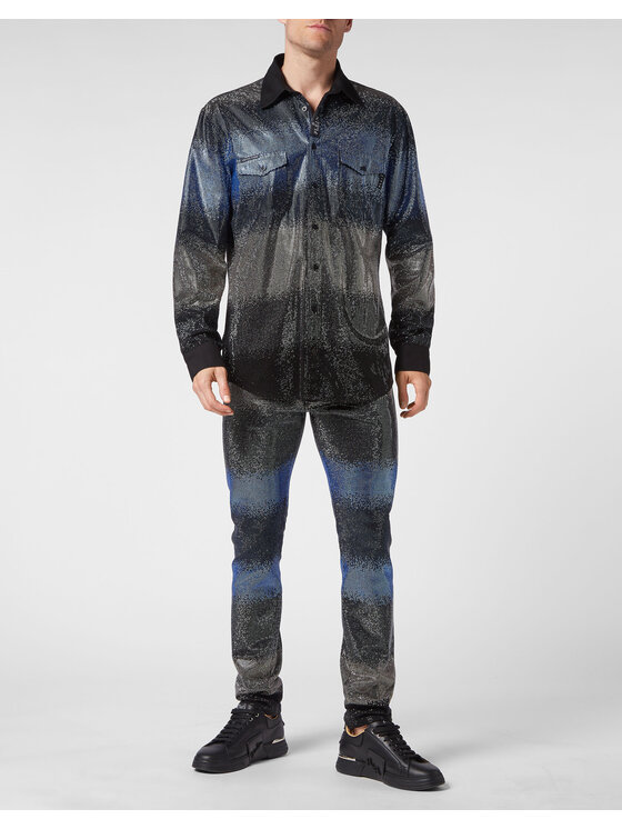 PHILIPP PLEIN PHILIPP PLEIN camicia di jeans 4657 Multicolore Regular Fit