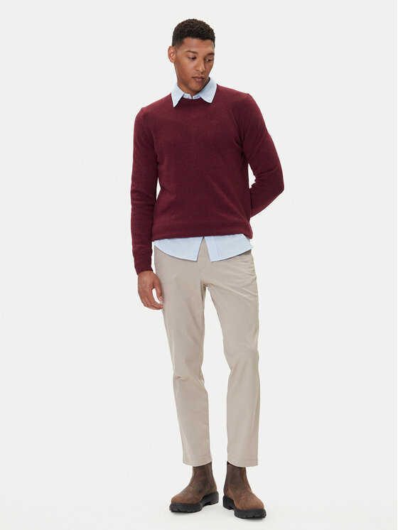 Barbour Barbour Svetr Essential Tisbury MKN0844RE56 Bordó Regular Fit