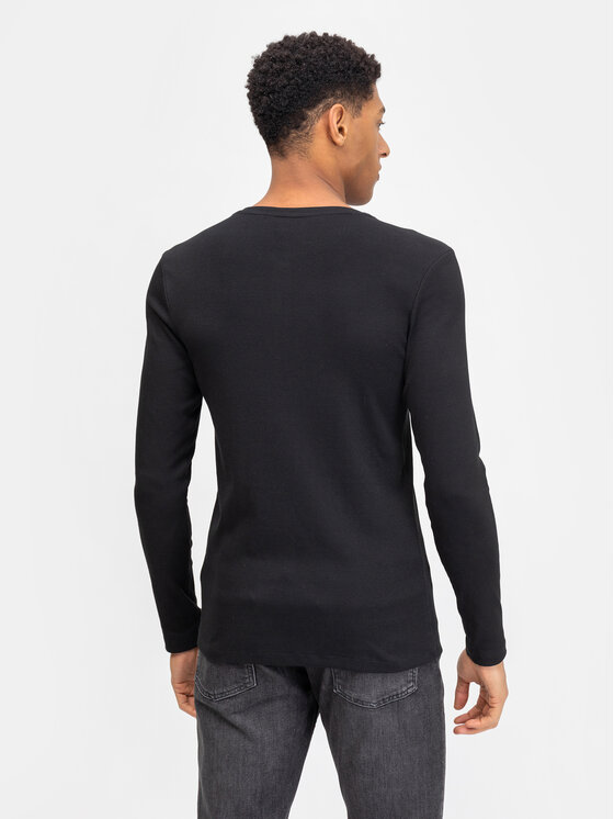 BIG STAR BIG STAR Bluzka icarus_906 Czarny Slim Fit