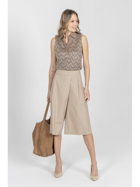 Deni Cler Milano Deni Cler Milano Szorty materiałowe W-DC-5231-F2-B5-13-1 Beżowy Loose Leg