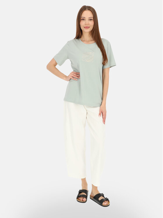 Potis & Verso Potis & Verso T-Shirt Mercy Zielony jasny Regular Fit