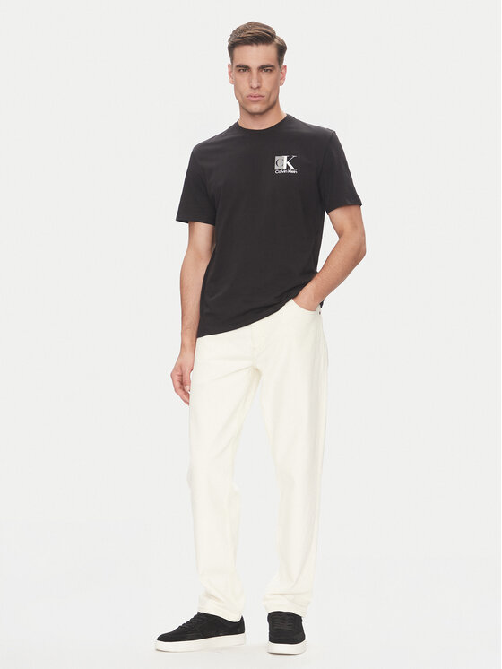 Calvin Klein Calvin Klein Tričko Abstract Graphic LV04RC853G Čierna Regular Fit