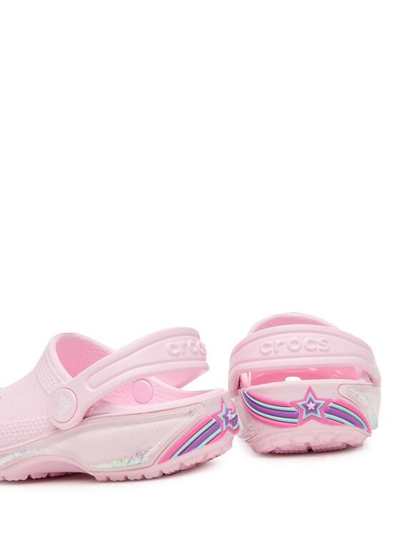 Crocs Crocs Šlepetės Classic Star Sparkle Shaker Clog 211620 Rožinė