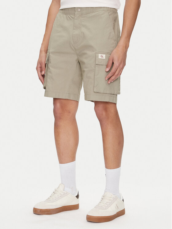 Calvin Klein Jeans Calvin Klein Jeans Pantaloncini di tessuto J30J327376 Verde Regular Fit