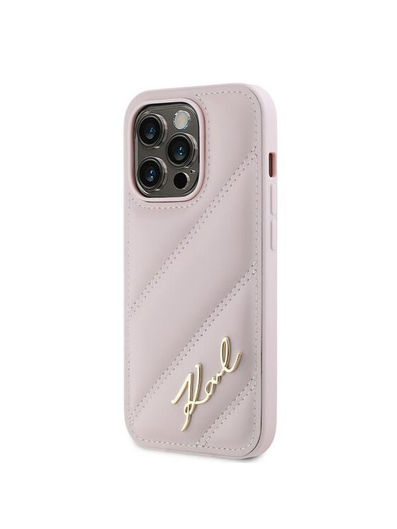 Etui na telefon KARL LAGERFELD, Różowe, Apple iPhone 14 Pro