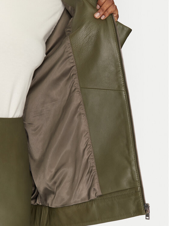 2NDDAY 2NDDAY Lederjacke 2251512606 190515 Grün Regular Fit