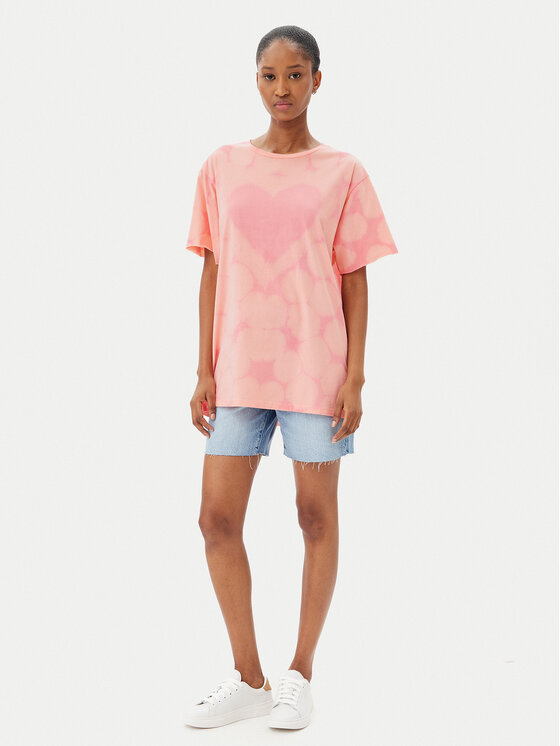 One Teaspoon One Teaspoon T-Shirt Love Sweat 26918 Różowy Relaxed Fit