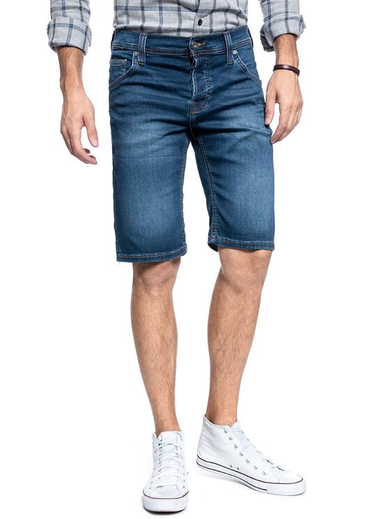 Mustang Mustang Pantaloncini di jeans CHICAGO SHORT Blu Regular Fit