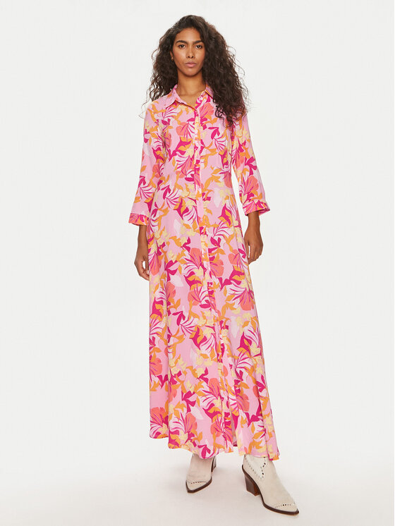 YAS Košeľové šaty Savanna 26022663 Ružová Loose Fit