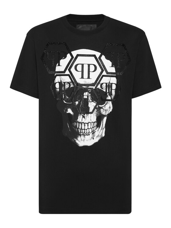 PHILIPP PLEIN PHILIPP PLEIN T-Shirt 9557 Czarny Regular Fit
