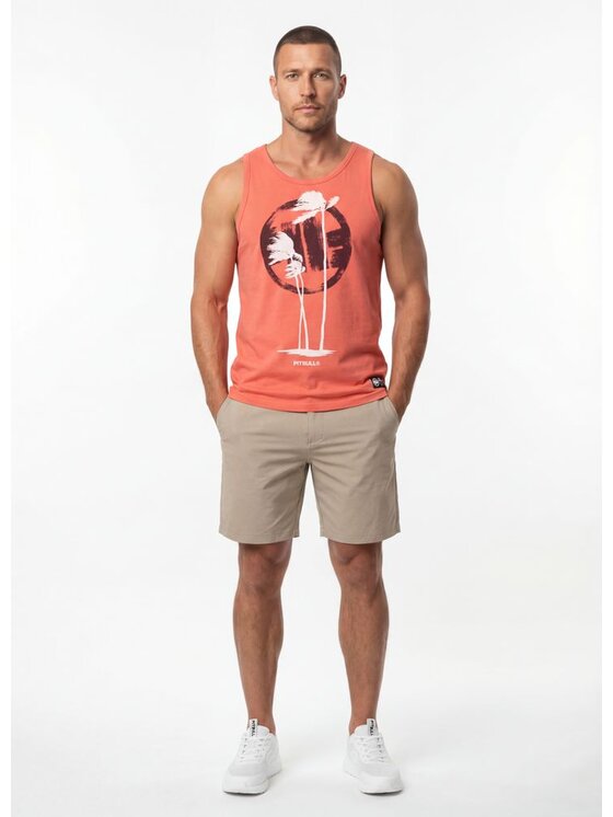 PITBULL PITBULL Tank top PALMS Pomarańczowy Regular Fit