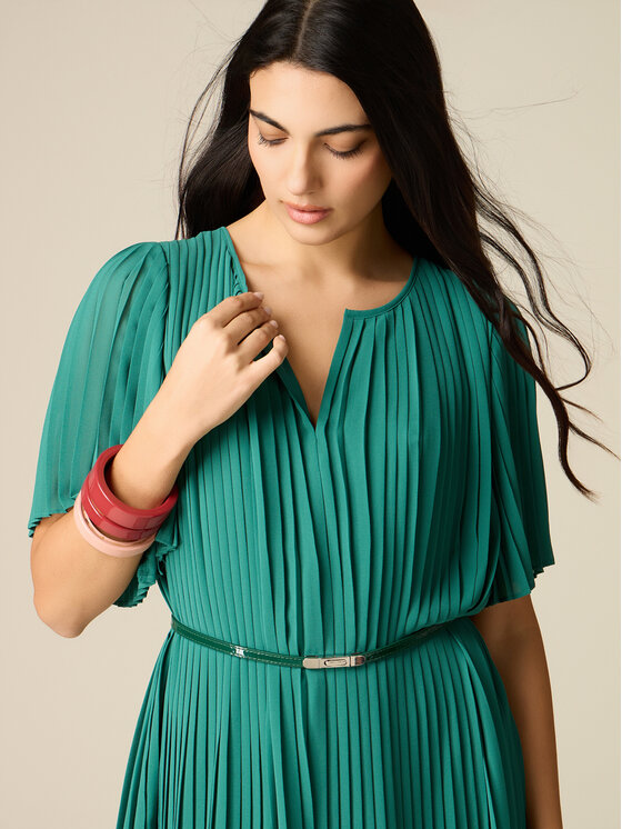Oltre Oltre Vestito da giorno 7024J000895N015 Verde A-Line Fit