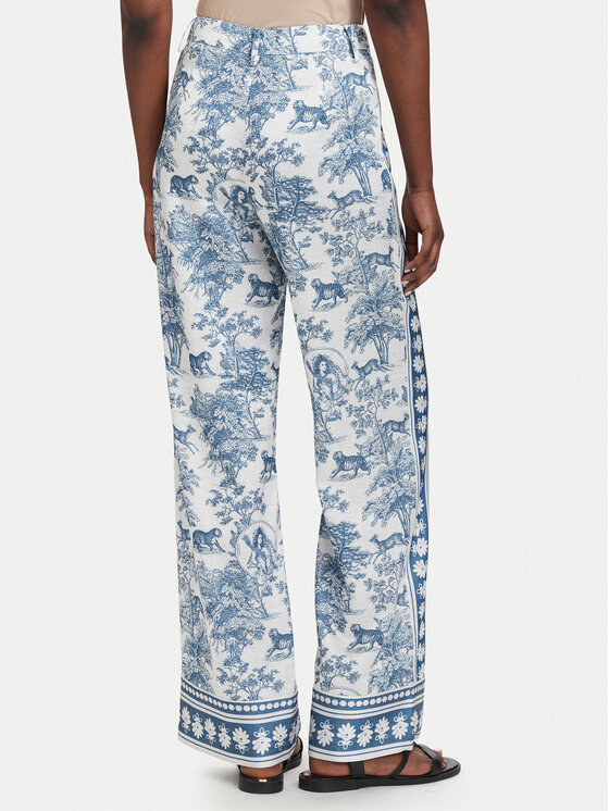 Fracomina Fracomina Palazzo kelnės FS26SV3015W459K5 Šviesiai mėlyna Flare Fit