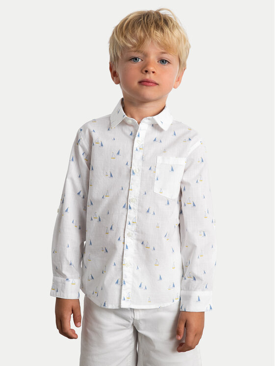 Mayoral Mayoral Camicia 3119 Bianco Regular Fit