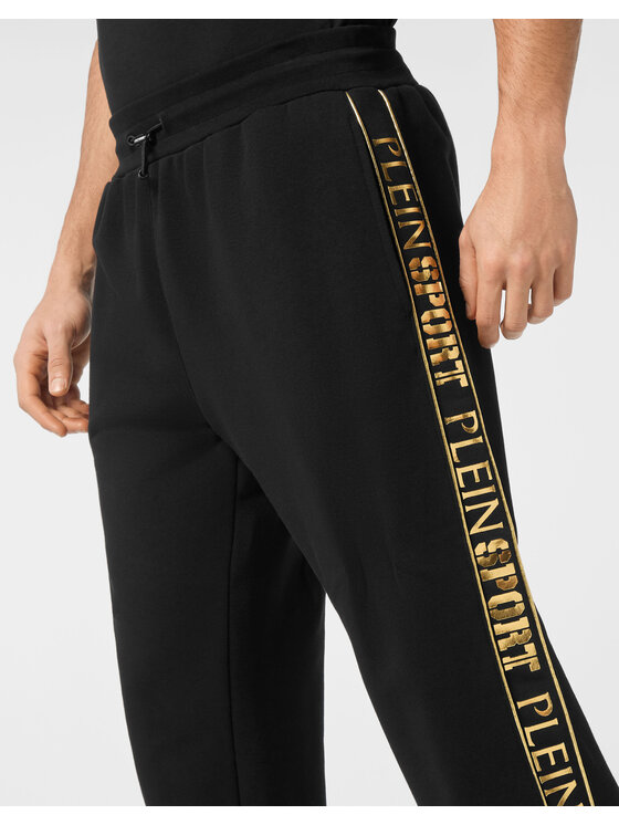 Plein Sport Plein Sport Donji dio trenerke PAEC MJT2602 STE003N Crna Regular Fit