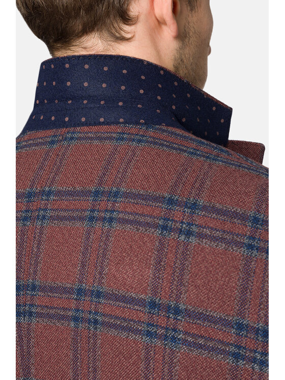 Lancerto Lancerto Marynarka Glenhope MA131223000016 Bordowy Slim Fit