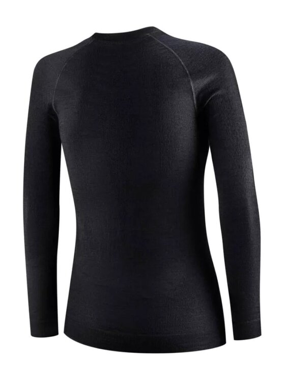 Brubeck Brubeck Bluza LS1734W Merino Wool Czarny Regular Fit