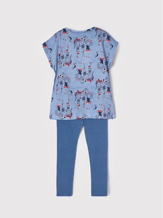 Completo T-shirt e leggings 3762 Blu Regular Fit
