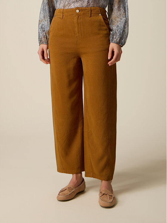Oltre Oltre Spodnie materiałowe P701R008947N022 Brązowy Boy Fit