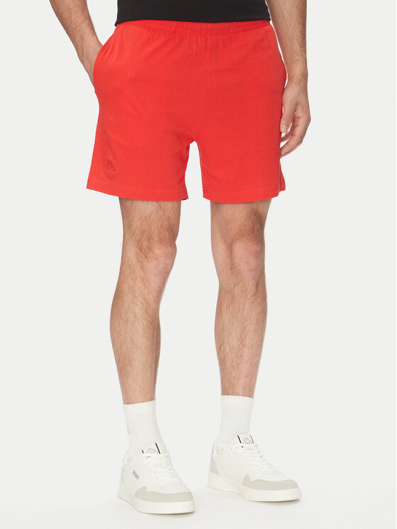 Kappa Športové kraťasy Logo Korpo Cabas 303HZE0 Červená Regular Fit