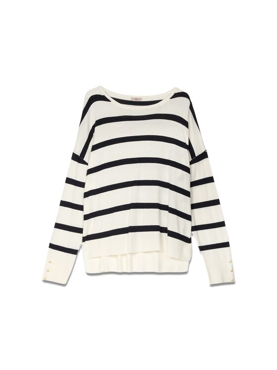 Oltre Oltre Cardigan M365E001710N0R2 Bianco Over Fit