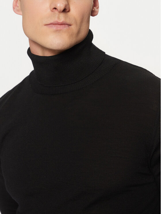 Stone Island Stone Island Bluză cu gât 8115565FC Negru Regular Fit