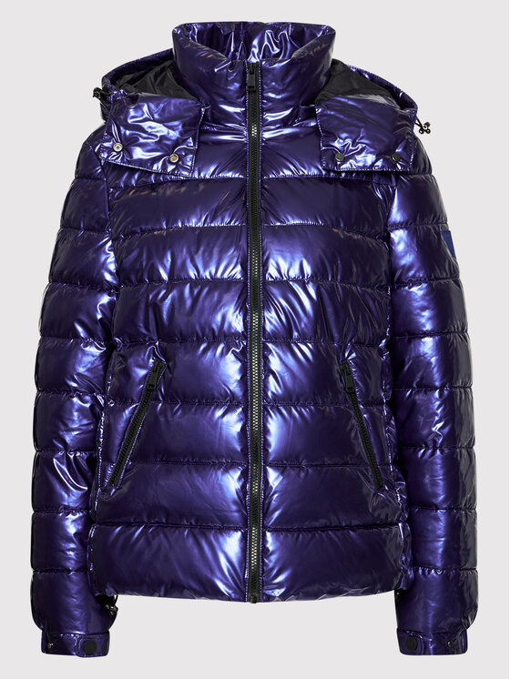 Guess Guess Demisezoninė striukė Fiorenza W1BL00 WEB40 Mėlyna Boxy Fit