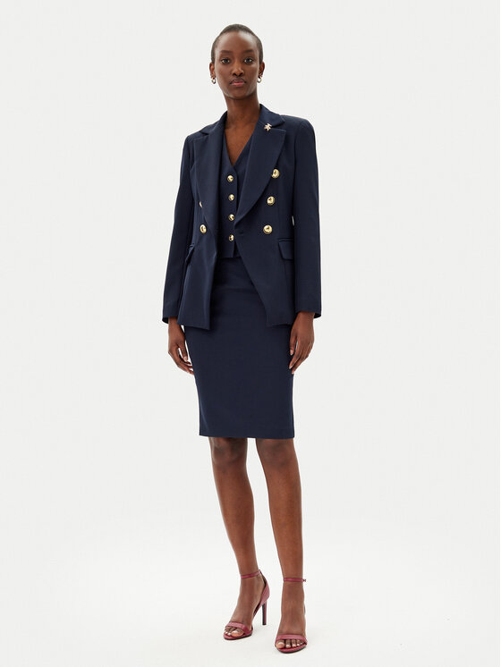 Maryley Maryley Gonna a matita 25EB701/43BL Blu scuro Regular Fit